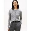 Strickjacke TOMMY HILFIGER "SOFT WOOL CABLE C-NK LS CARDIGAN", Damen, Gr. XL (42), grau (mid grau heather), Strick, Obermaterial: 100% Wolle, meliert, casual, hüftlang, Rundhals, Langarm, Strickjacken, mit Zopfmuster, aus reiner Wolle