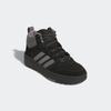 Sneaker ADIDAS SPORTSWEAR "KINDER HOOPS 4.0 MITTELHOHER", Gr. 38,5, schwarz (core schwarz, grau four, core schwarz), Leder, Synthetik, sportlich, Schuhe