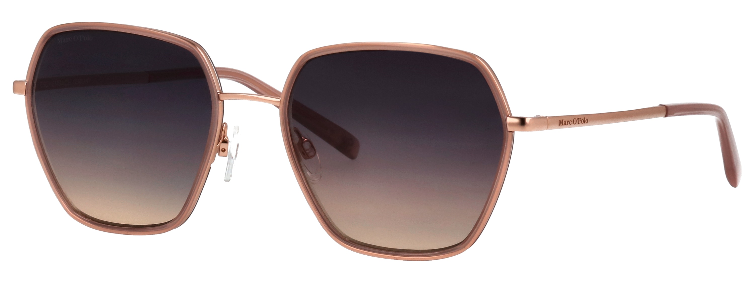 Sonnenbrille MARC O'POLO "505122", Damen, rosa (roségold), Sonnenbrillen, Form Hexagon, hochwertigen Verlaufsgläsern, Polyamid UV 400 Image