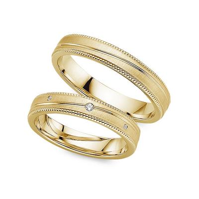 Trauring PHÖNIX "Schmuck, Geschenk, Partnerring, Ehering, Goldring" Gr. 61, gold (gelbgoldfarben), Fingerringe, 61, ohne Zirkonia, Gelbgold 333, 4mm, Made in Germany - wahlweise mit oder ohne Zirkonia Image