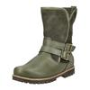 Stiefel ANDREA CONTI "Andrea Conti Stiefel Leder", Damen, Gr. 37, grün (oliv), Leder, casual, Schuhe