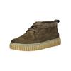 Schnürstiefelette CLARKS "Clarks Stiefelette Nubukleder", Herren, Gr. 42,5, grün (khaki), Nubukleder, casual, Schuhe