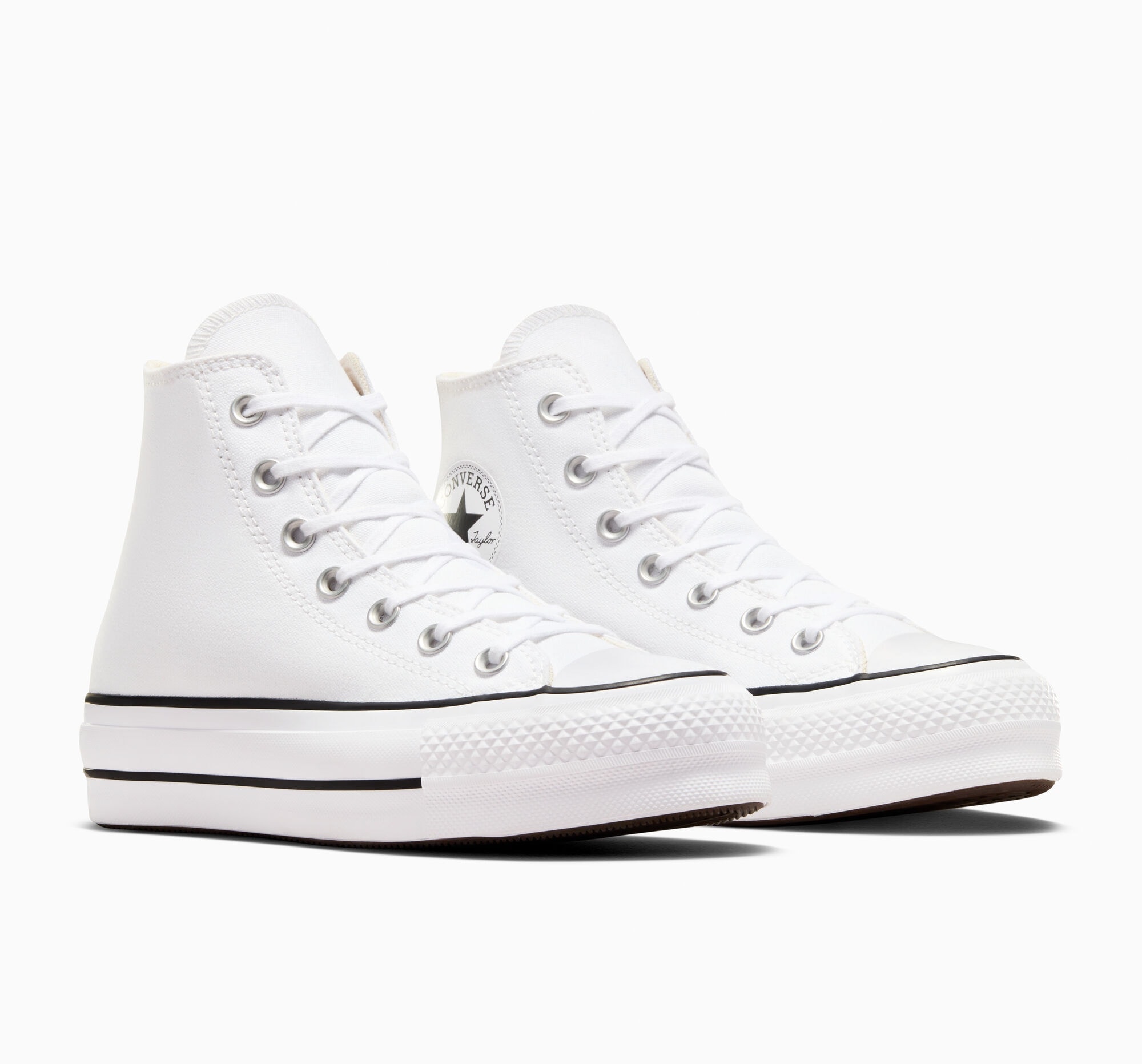 Sneaker CONVERSE "CHUCK TAYLOR ALL STAR LIFT PLATFORM CANVAS", Damen, Gr. 37,5, schwarz-weiß (weiß, schwarz, weiß), Textil, Schuhe Sneaker