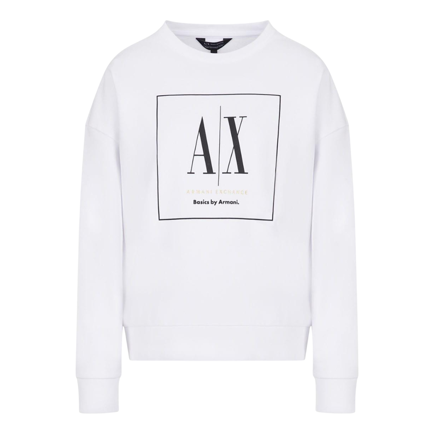 Armani Exchange - Sweatshirt für Damen, Rundhalsausschnitt (Weiß)