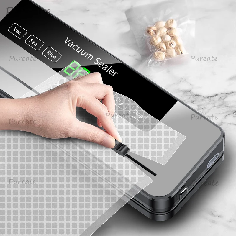 Scelleuse sous vide électrique professionnelle pour aliments, Machine de scellage pour le stockage des aliments de la Cuisine, scelleuse de Cuisine sèche/humide