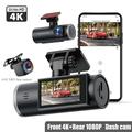 Dash cam IPS da 2 pollici con sensore G, registrazione in loop, registrazione rapida, registrazione automatica all'avvio e full hd 2160p, per auto DVR con grandangolo CMOS.