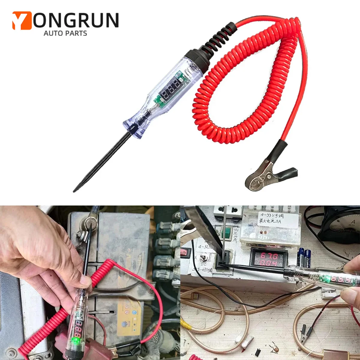 6V-24V/5V-90V Automotive Circuit Tester Digital Display Schaltung Diagnose Werkzeug Automotive diagnose Werkzeug Spannung Test Stift Image