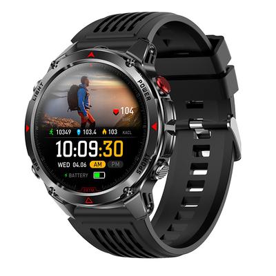 HT37 Smart Watch 1.46 inch Smartwatch Military Bluetooth Call Smart Watch Built-in GPS Compass Barometric Altimeter 3ATM Waterproof Sports Smartwatches