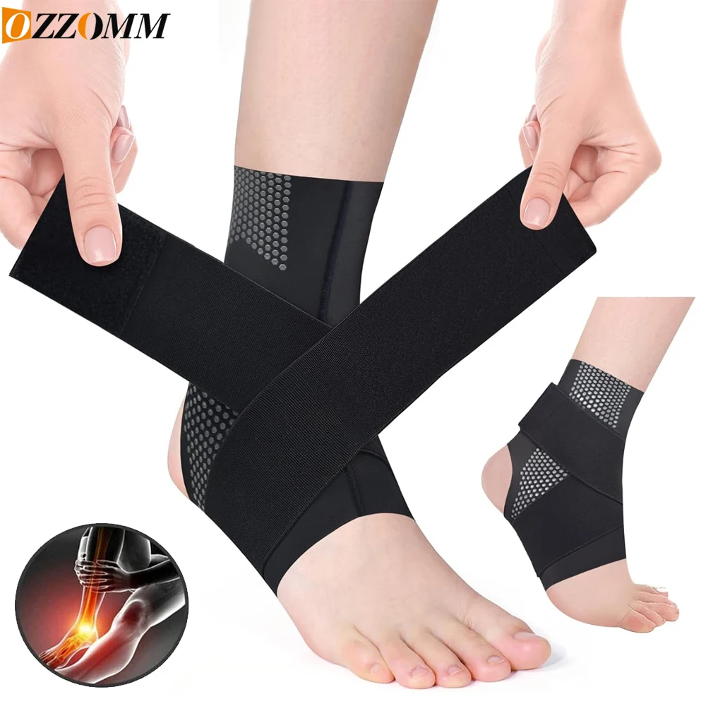 1 Stück Knöchelbandage, verstellbare, atmungsaktive Kompressions-Knöchelstütze für Männer und Frauen mit verstauchten Knöcheln, Plantarfasziitis-Basketball Image