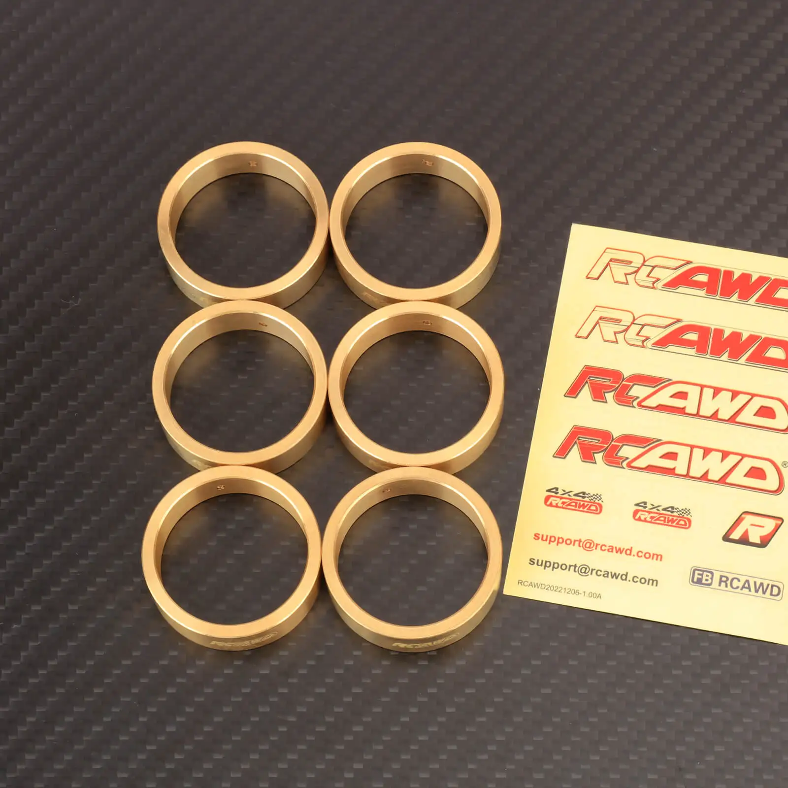 RCAWD 162g 6pcs Brass RC Tire Counterweight Ring for 1/18 HOBBY PLUS HB CR-18P ARKTOS Tire Counterweight Ring Upgrades Parts