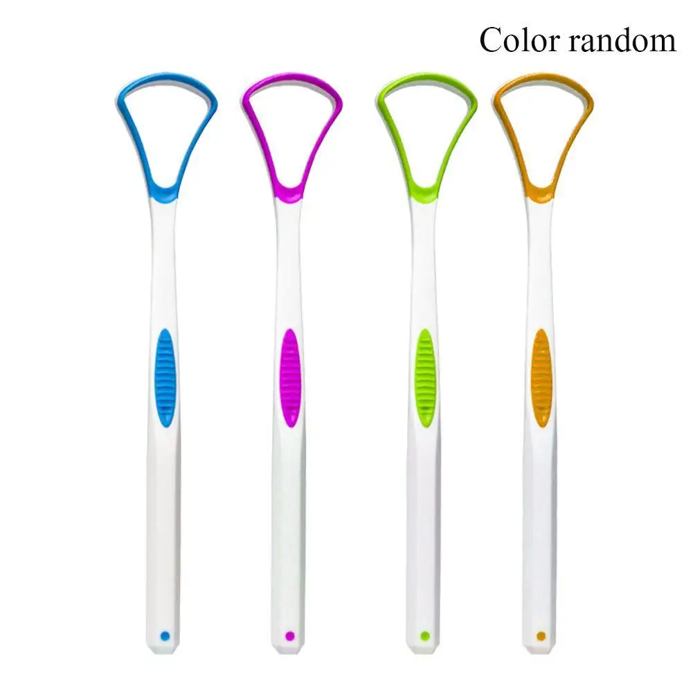 2PCS Zufällige Farbe Kunststoff Zunge Reiniger Schaber Zunge Zahnpflege Hygiene Oral Mund 17,5*3,5 CM Entfernen orale Geruch Werkzeug Image