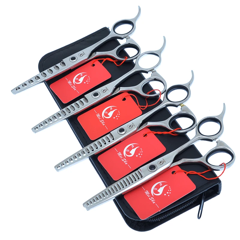 5,75" Fischgräte-Friseurschere, 35 % bis 50 % Schnittrate, japanische 440C Salon-Friseur-Haarschneidemaschine A0160A Image