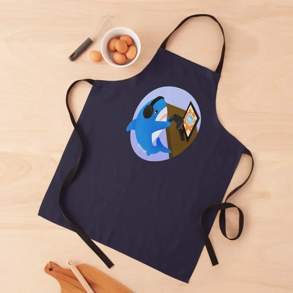 Gamer Blahaj/shark Apron Woman Kitchen kitchen utensil Kitchen Items For Home For Women Apron