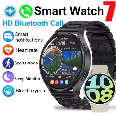New Watch 7 Smart Watch Men Women GPS Sports Track AMOLED HD Screen Bluetooth Call Heart Rate Sleep Health Monitor Smartwatches