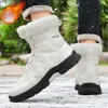 Neue Winter-High-Top-Baumwollschuhe für Herren mit verdicktem Fleece für Wärme, trendige Herren-Schneestiefel, große Herrenschuhe