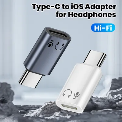 Typ C auf Lightning Kopfhörer-Audio-Adapter für iPhone 15 16 Pro Max Samsung iPad MacBook USB C-Adapter Kopfhörer-Konverter