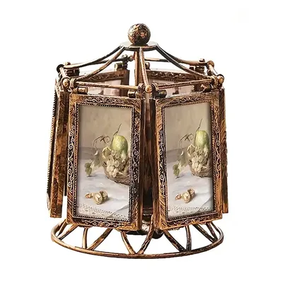 4/5 Inch Vintage Photo Frame Wedding Picture Frame Decoration Home Ornaments Living Room Desk Office Windmill Carousel Frames