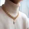 Edelstahl Punk Miami Kubanische Halsband Halskette Anlauffrei Hip Hop Big Chunky Silber Gold Farbe Dicke Kette Muschel Halskette