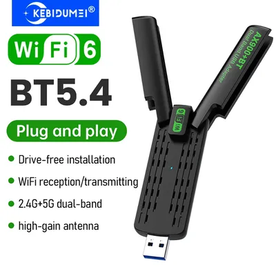 900Mbps USB WiFi 6 Adapter Dual Band 2,4G/5GHz Bluetooth 5,4 Wireless WiFi Empfänger USB Dongle Netzwerk Karte für Laptop Win 10/11