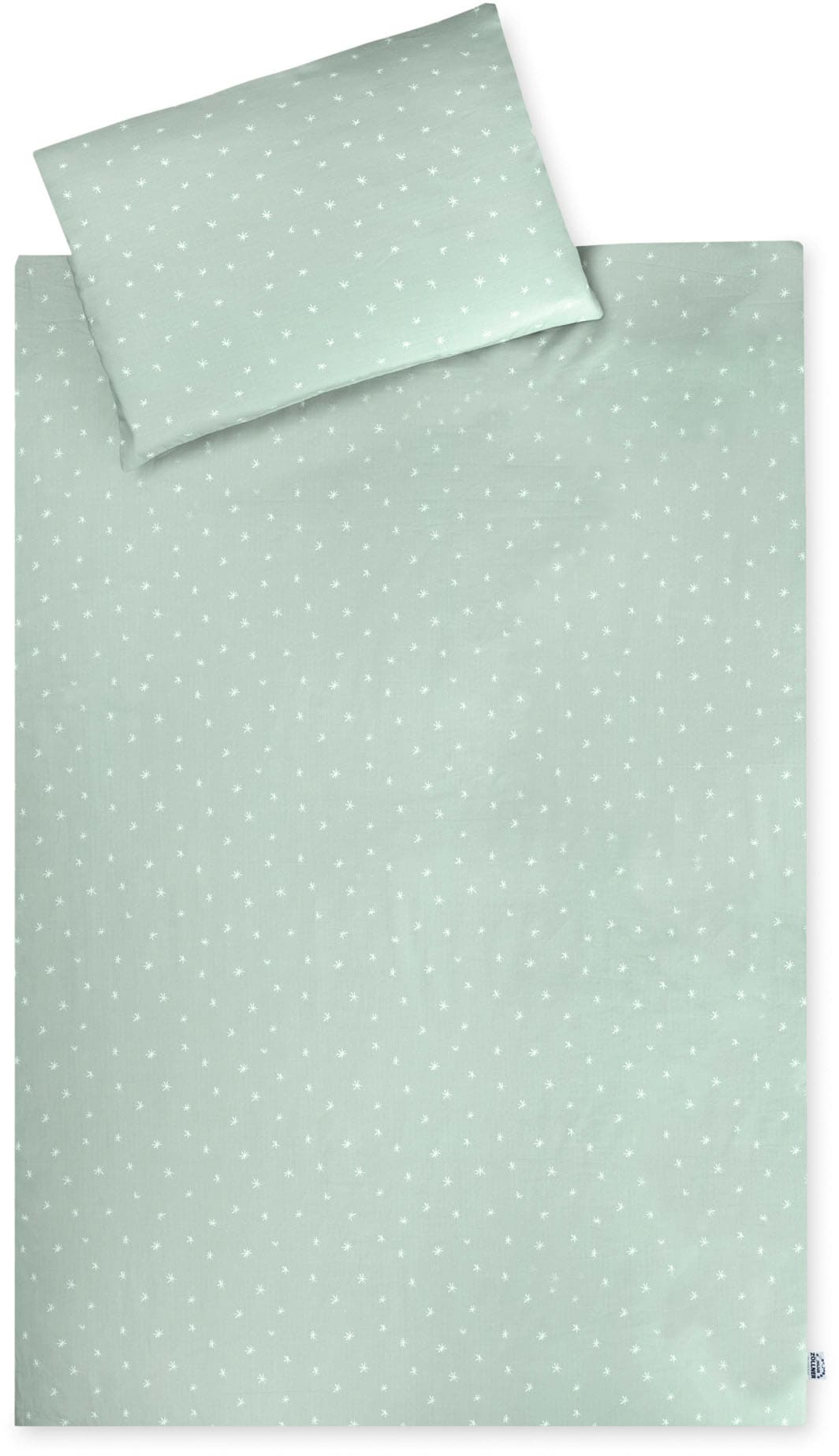 Kinderbettwäsche JULIUS ZÖLLNER "Stary", grün (salbeigrün), B/L: 100cm x 135cm, 1 Stk., 1 Stk., Jersey, B/L: 40cm x 60cm, 2 Stk., Jersey, Obermaterial: 100% Baumwolle, Bettwäsche Image