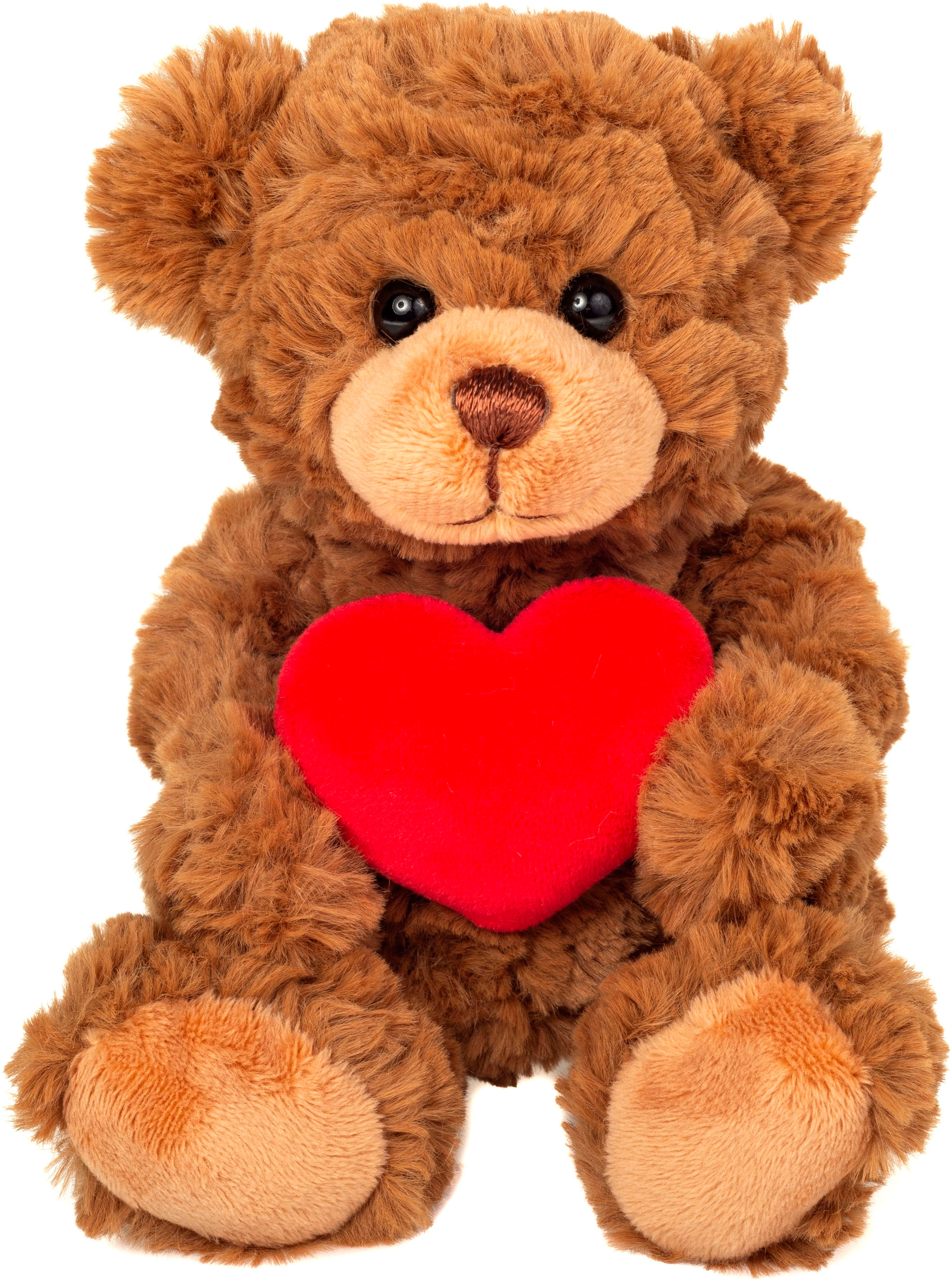 Kuscheltier TEDDY HERMANN "Teddy mit Herz braun 20 cm", braun, Plüschfiguren, KinderB:11cm H:8cm L:20cm, B:11cm H:8cm L:20cm Image