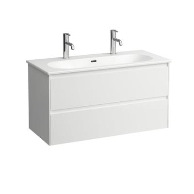 LAUFEN Möbel-Set LUA SET LANI 455x1000x527 2 Hl m.Ül. 2 Schubl. Griffleiste We/weiß glzd, H860088261 H8600882611071