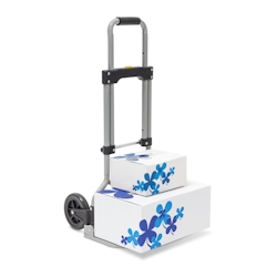Relaxdays Sackkarre klappbar, belastbar bis 60 kg, HxBxT:96x38x37cm, Transportkarre mit Griff, faltbar, grau Image