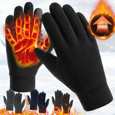 Hiking Gloves Full Finger Windproof Anti-slip Waterproof Climbing Mount Bicycle Touch Screen Men Hiking Climbing Glove