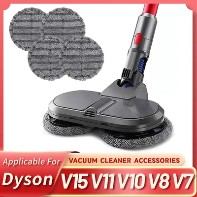 Electric Mop Head Compatible with Dyson V7 V8 V10 Cordless Stick Vacuum Cleaner Hardwood Floor Attachment wet and dry dual-use