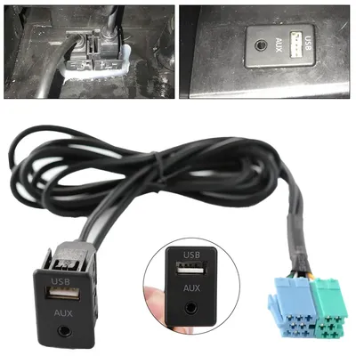 Extension Cable AUX USB Extension Extender Cable AUX USB Cable AUX USB Port Adapter Cable Automotive Electronics