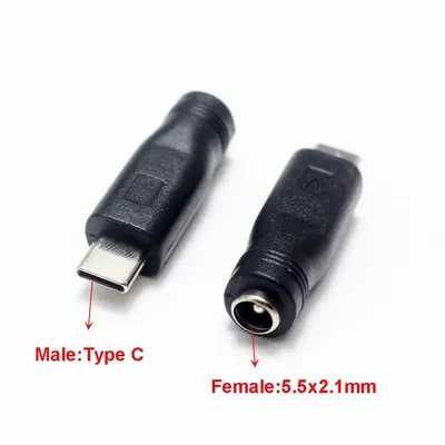DC Adapter Converter Plug 5.5mm*2.1mm Female to MICRO USB MINI USB Type-c Male Adapter DC Power Supply Adapter Connector Plug