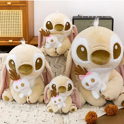 25/60cm Cartoon Little Gold Stitch Plush Toy Gold Stitch Doll Holding Little Gold Stitch Doll Sleeping Pillow Christmas Gift
