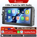 Podofo Wireless Carplay Android Auto Auto Car MP5 Radio Lettore multimediale per auto SWC Radio FM 2DIN 7 '' Mirror-Link EQ BT Radio stereo