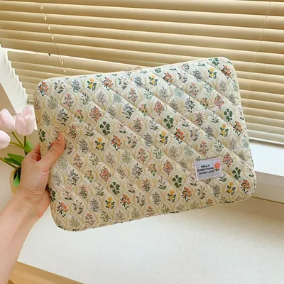 Blumenmuster Laptop-Hülle für MacBook Air Pro 11 13 14 Zoll Cover für Ipad Pro 11 12,9 2025 Laptoptasche Make-up-Tasche