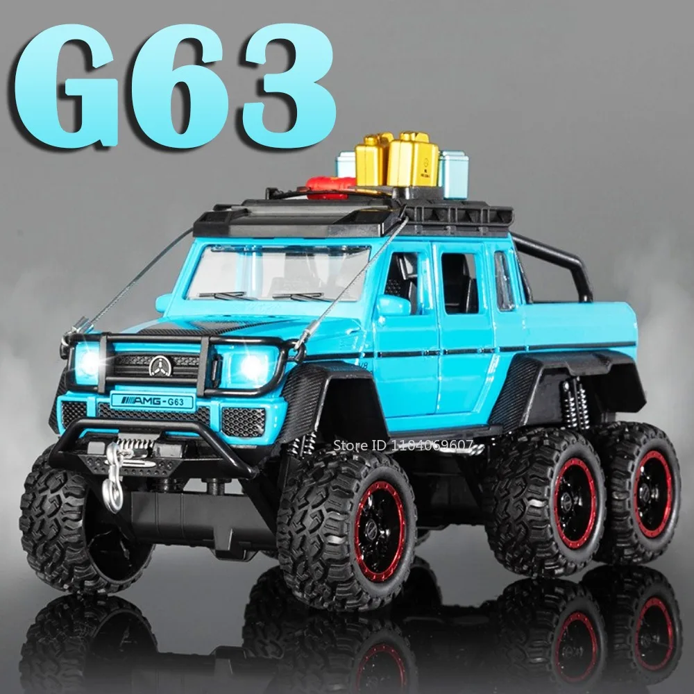 1:24 G63 YangWang U8 Modellauto Spielzeug Metalldruckguss Ornament Geländewagen Sound Licht Türen geöffnet zurückziehen für Jungen Geschenke Image