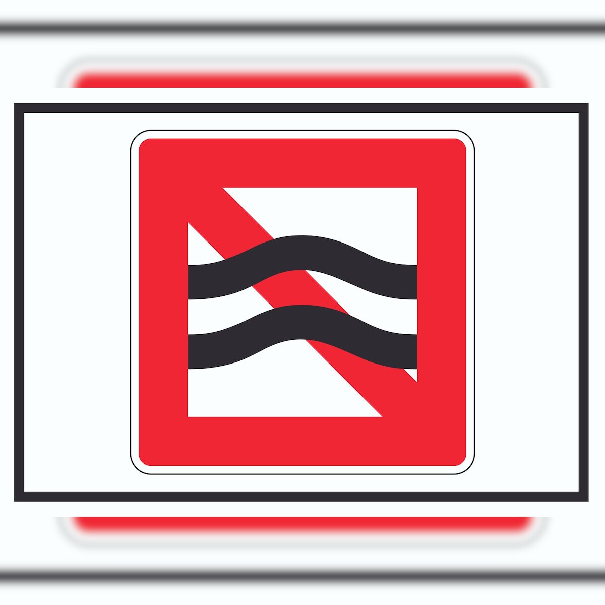 HB-Druck Sog und Wellenschlag vermeiden Symbol A3 Rückseite selbstklebend Image