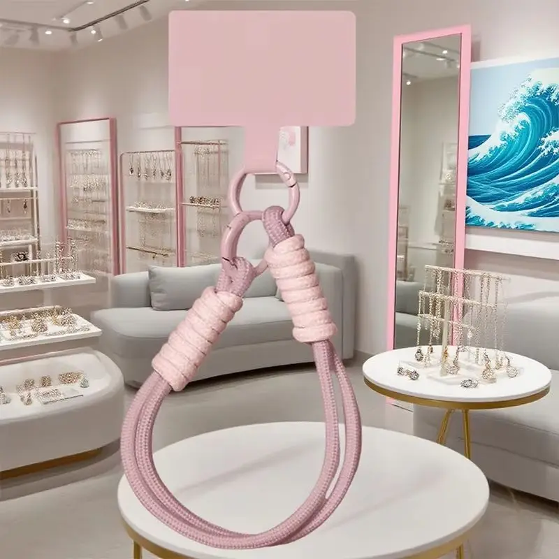 1-teiliger einfarbiger kurzer Schlüsselanhänger, tragbare Taschenkette, Handy-Lanyard-Anhänger, leicht zu tragendes Armband, fortschrittlich Image