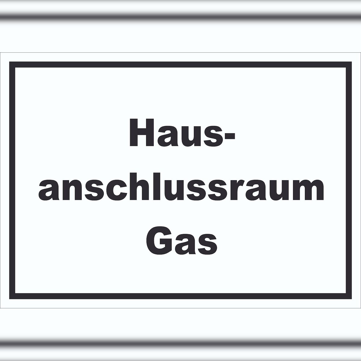 HB-Druck Hausanschlussraum Gas Schild mit Text HAR waagerecht A1 Rückseite selbstklebend Image