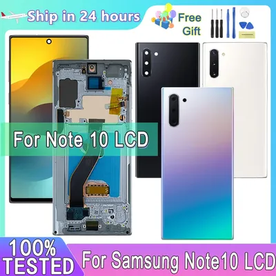 TFT Für Samsung Galaxy Note 10 LCD Display Touchscreen Digitizer Ersatz Für Samsung Note 10 N970 N970F Mit Rahmen LCD