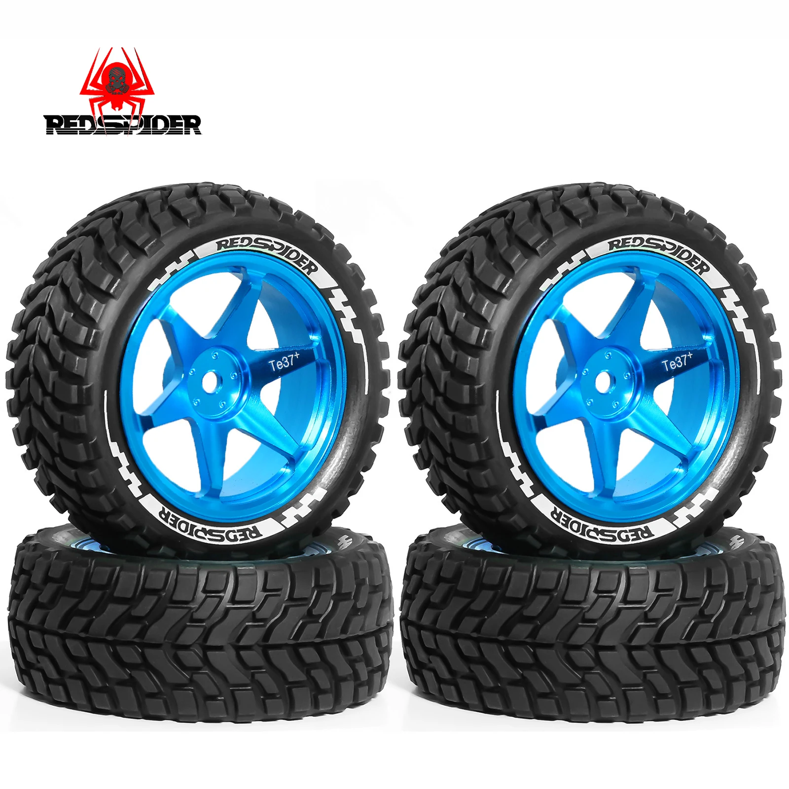 RED SPIDER 1/10 4 Stück RC On-Road Drift Racing Car Metallfelge Radnaben Reifen für Tamiya Kyosho HSP HPI Sakura Trxs