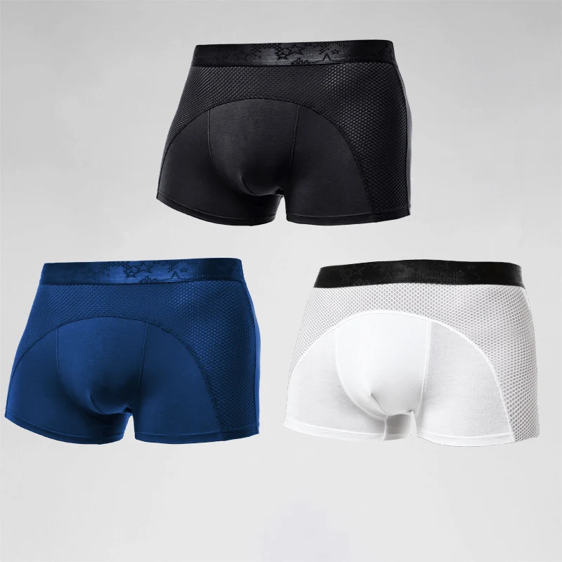Unterwäsche Herren Eisscreen Loch Boxer Atmungsaktive Boxer Jungen Shorts Jugend Sommer dünne Modal Unterhose Image