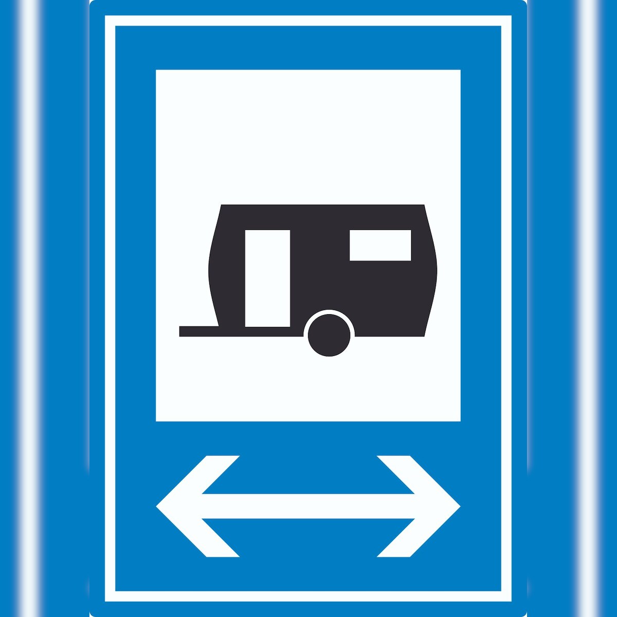 HB-Druck Wohnwagen links rechts Aufkleber A8 (52x74mm) Image