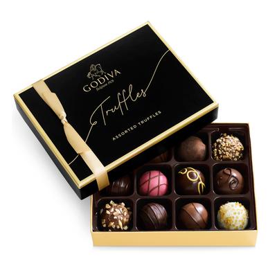 Godiva® Signature Truffles Box - 12 Piece, Cho Colate, Gifts by Simply Chocolate