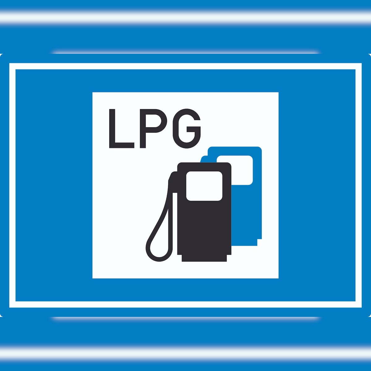 HB-Druck Tankstelle mit Autogas Symbol Aufkleber A1 (594x841mm) Image