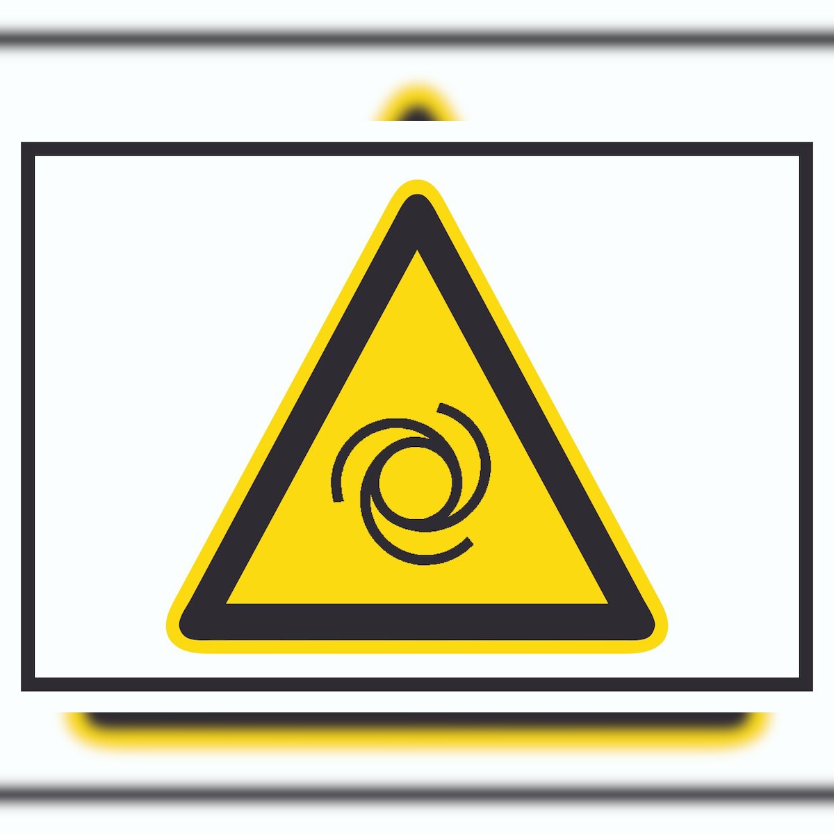 HB-Druck Achtung Automatischer Anlauf Symbol A1 (594x841mm) Schild Image