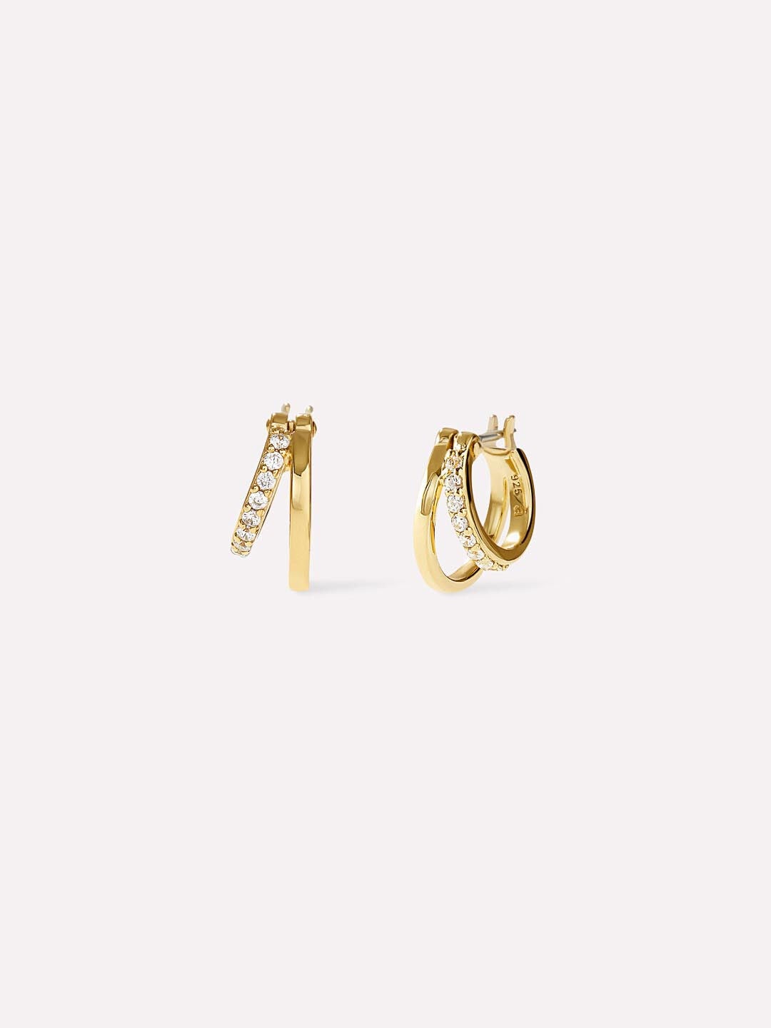 Women's Toda Mini Double Hoop Earrings by Ana Luisa in Gold (Size OS)