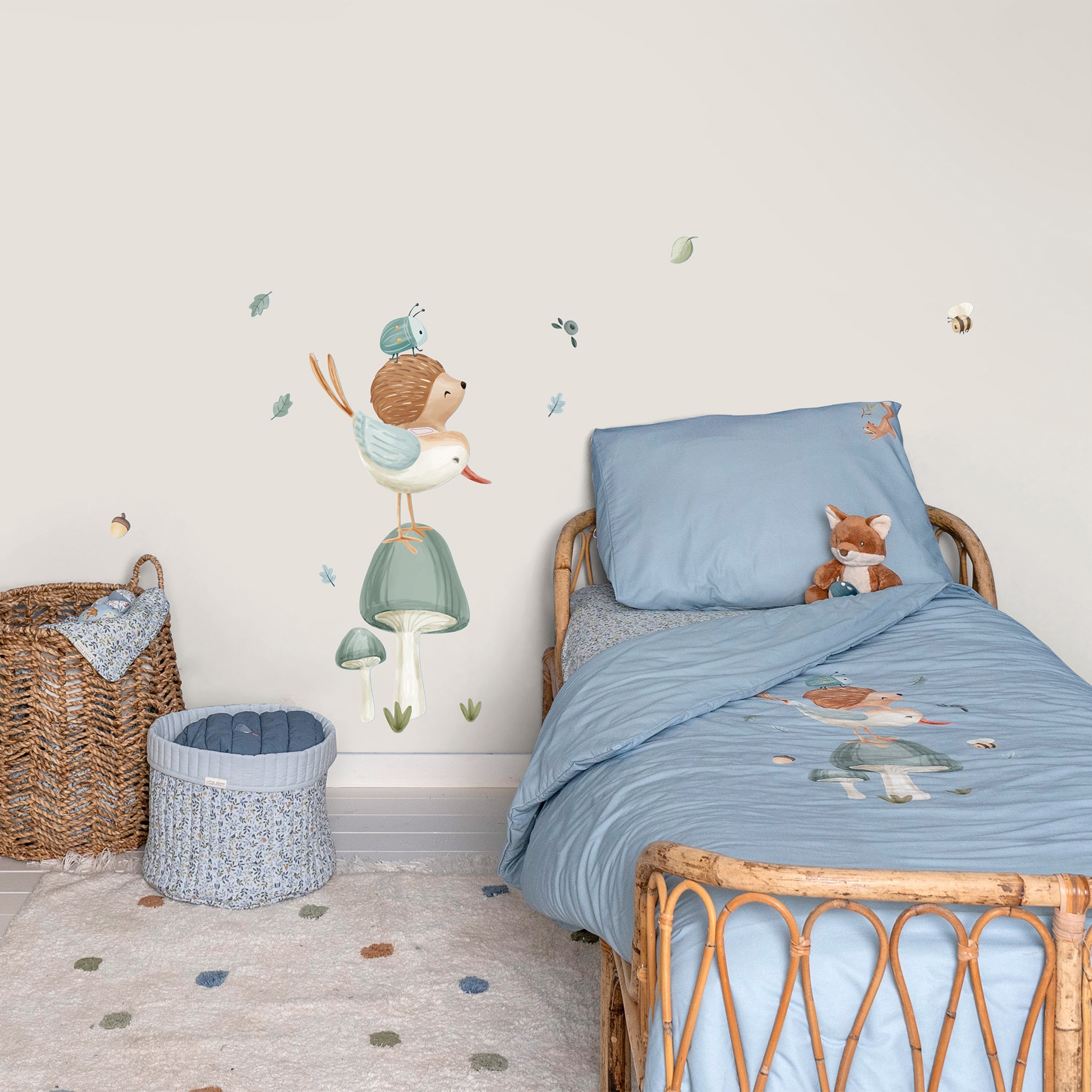 Wandtattoo LITTLE DUTCH "Wandsticker Set Forest Friends (40x80cm)", mehrfarbig, H:80cm, PVC, Wandtattoos