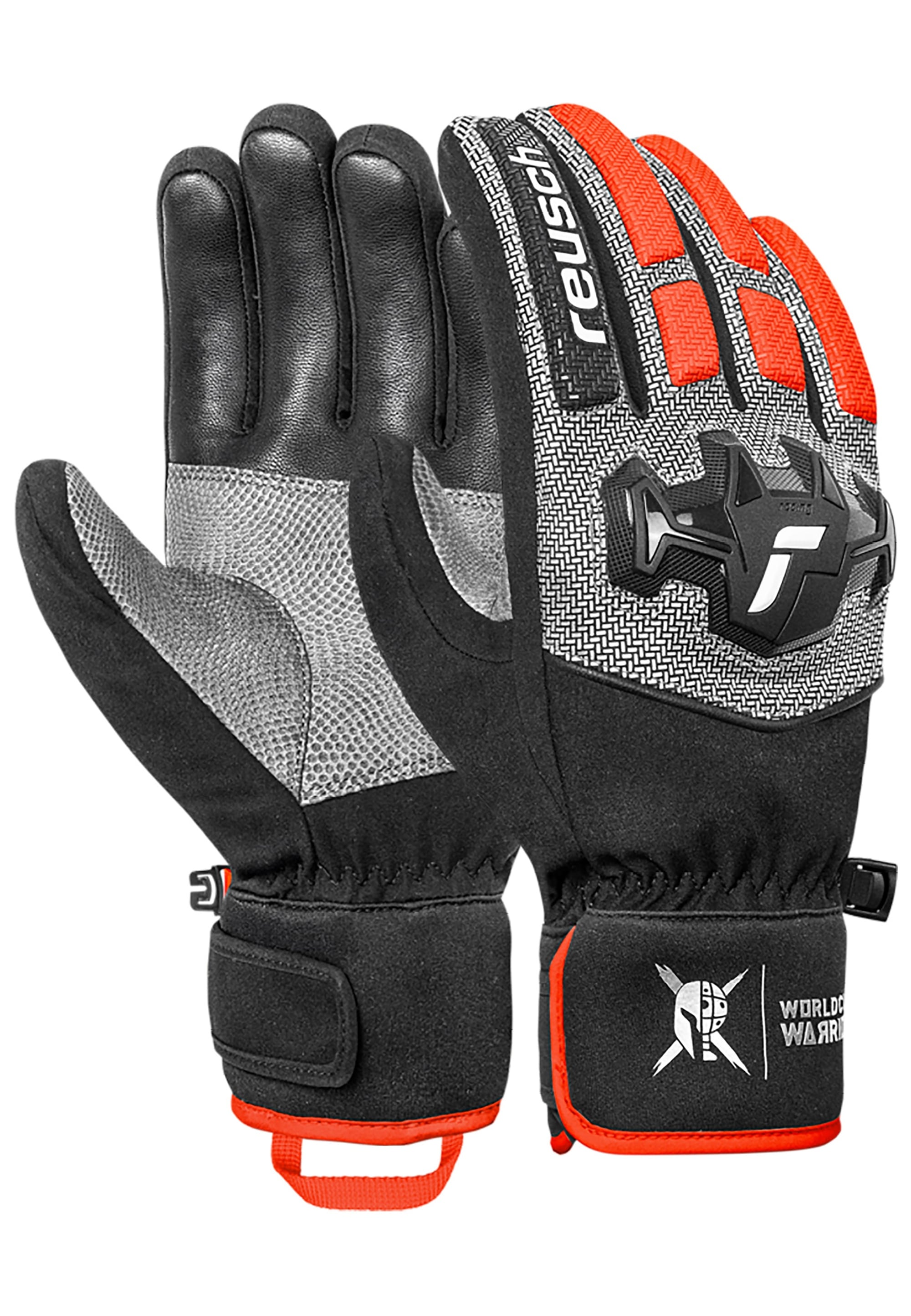 Skihandschuhe REUSCH "Worldcup Warrior R-TEX XT", Damen, Gr. 9.5, grau, mehrfarbig, 92% Polyester, 8% Ziegenleder, mehrfarbig, Handschuhe, mit wasserdichter, atmungsaktiver Funktion Image