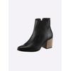 Stiefelette HEINE, Damen, Gr. 39, schwarz (schwarz, taupe), Leder, Glattleder, modisch, Schuhe