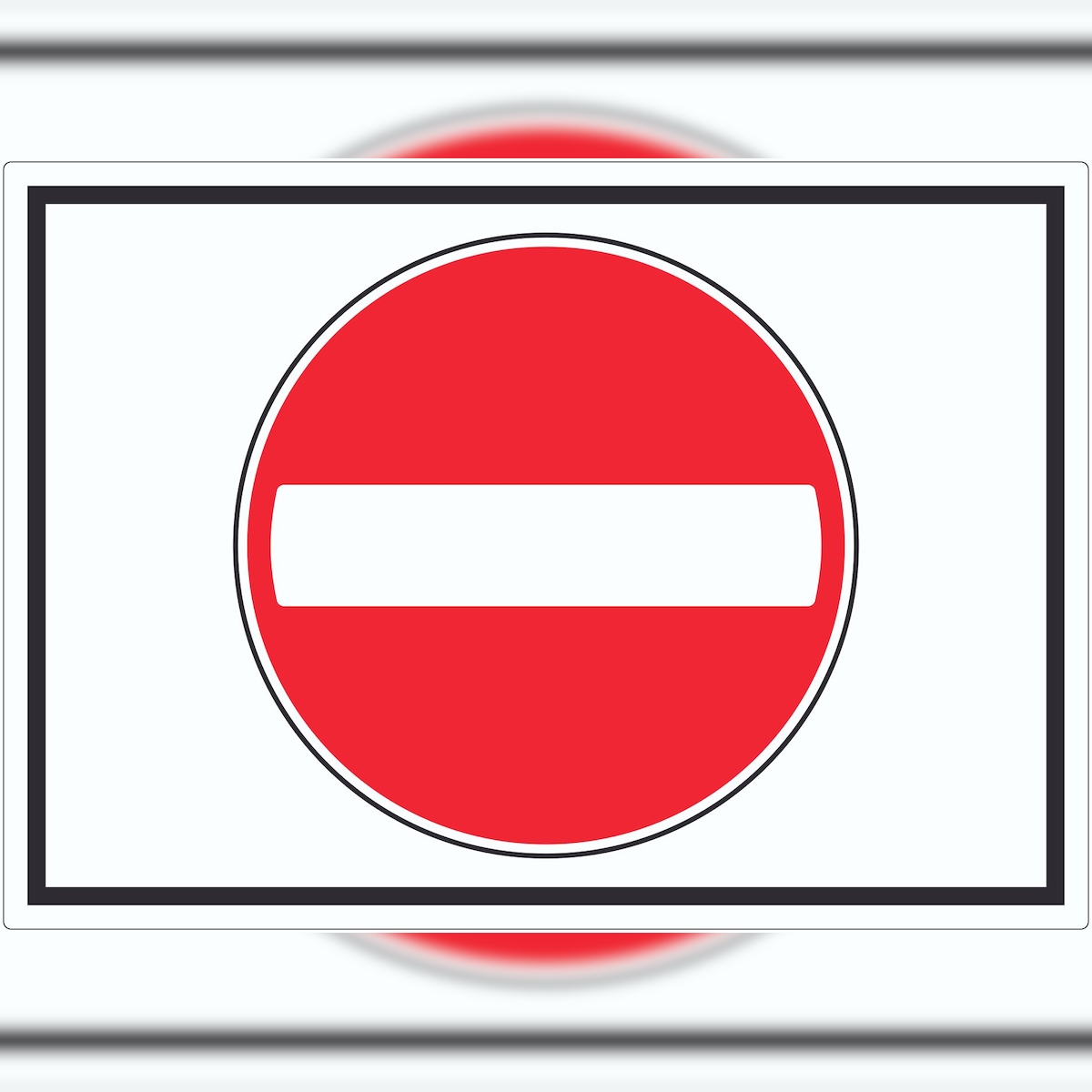 HB-Druck Kein Eingang Symbol Aufkleber A6 (105x148mm) Image